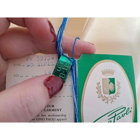 Gino Paoli Vintage 1950s Mid Century Mod Dress size 14 NWT - Picture 8 of 9